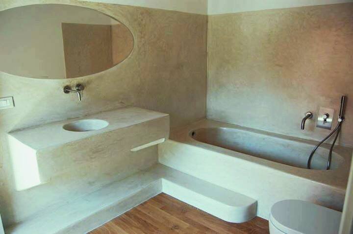 Tadelakt salle de bain par une chaux Marocaine